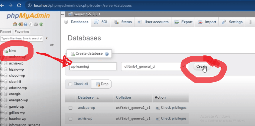 database dashboard