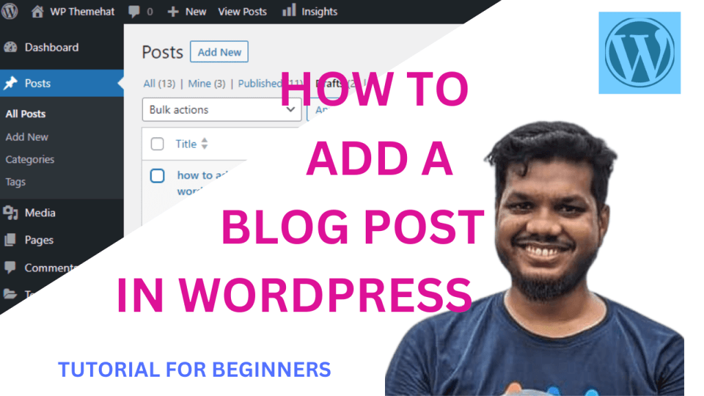 how to add a blog post in wordpress